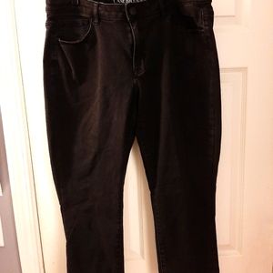 Women's Black Capri Jeans, Size 18